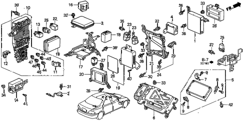 1997 TL PRE2.5 4 DOOR 4AT CONTROL UNIT - CABIN diagram 1997 TL PRE2.5 4 DOOR 4AT CONTROL UNIT - CABIN diagram