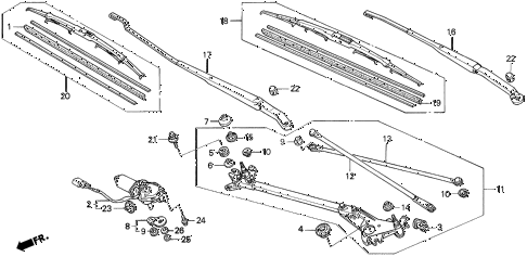 1997 TL BAS3.2 4 DOOR 4AT FRONT WINDSHIELD WIPER diagram 1997 TL BAS3.2 4 DOOR 4AT FRONT WINDSHIELD WIPER diagram
