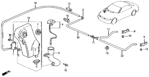 1995 TL BAS2.5 4 DOOR 4AT WINDSHIELD WASHER diagram 1995 TL BAS2.5 4 DOOR 4AT WINDSHIELD WASHER diagram