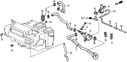 1997 TL BAS3.2 4 DOOR 4AT WATER VALVE (V6) diagram 1997 TL BAS3.2 4 DOOR 4AT WATER VALVE (V6) diagram