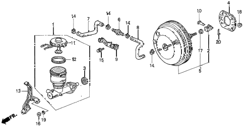 1995 TL BAS2.5 4 DOOR 4AT BRAKE MASTER CYLINDER ( 1995 TL BAS2.5 4 DOOR 4AT BRAKE MASTER CYLINDER (