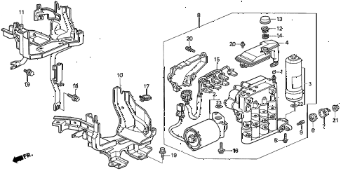 1995 TL PRE2.5 4 DOOR 4AT ABS MODULATOR ( 1995 TL PRE2.5 4 DOOR 4AT ABS MODULATOR (