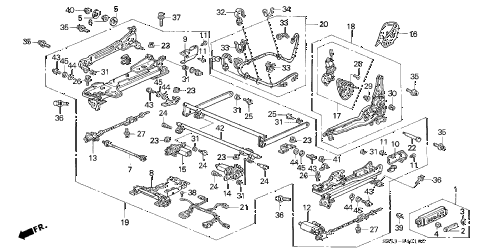 1997 TL BAS2.5 4 DOOR 4AT LEFT FRONT SEAT COMPONENTS diagram 1997 TL BAS2.5 4 DOOR 4AT LEFT FRONT SEAT COMPONENTS diagram