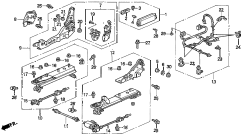 1997 TL BAS3.2 4 DOOR 4AT RIGHT FRONT SEAT COMPONENTS (2) diagram 1997 TL BAS3.2 4 DOOR 4AT RIGHT FRONT SEAT COMPONENTS (2) diagram