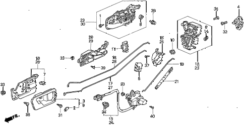 1996 TL BAS2.5 4 DOOR 4AT REAR DOOR LOCKS diagram 1996 TL BAS2.5 4 DOOR 4AT REAR DOOR LOCKS diagram