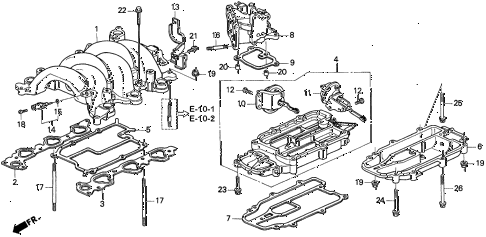 1997 TL BAS3.2 4 DOOR 4AT INTAKE MANIFOLD (V6) diagram 1997 TL BAS3.2 4 DOOR 4AT INTAKE MANIFOLD (V6) diagram