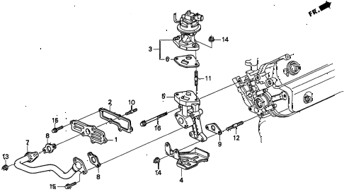 1997 TL BAS3.2 4 DOOR 4AT EGR VALVE (V6) diagram 1997 TL BAS3.2 4 DOOR 4AT EGR VALVE (V6) diagram