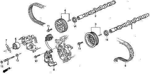 1997 TL BAS3.2 4 DOOR 4AT CAMSHAFT - TIMING BELT (V6) diagram 1997 TL BAS3.2 4 DOOR 4AT CAMSHAFT - TIMING BELT (V6) diagram