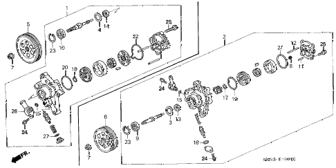 1997 TL BAS3.2 4 DOOR 4AT P.S. PUMP (V6) diagram 1997 TL BAS3.2 4 DOOR 4AT P.S. PUMP (V6) diagram