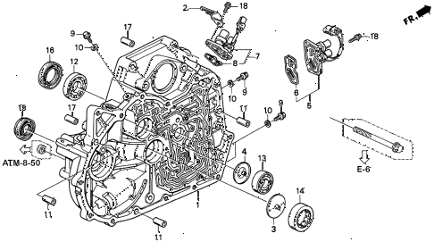 1997 CL PRE2.2 2 DOOR 4AT AT TORQUE CONVERTER HOUSING (1) diagram 1997 CL PRE2.2 2 DOOR 4AT AT TORQUE CONVERTER HOUSING (1) diagram