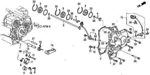 1997 CL PRE2.2 2 DOOR 4AT AT RIGHT SIDE COVER (1) diagram 1997 CL PRE2.2 2 DOOR 4AT AT RIGHT SIDE COVER (1) diagram