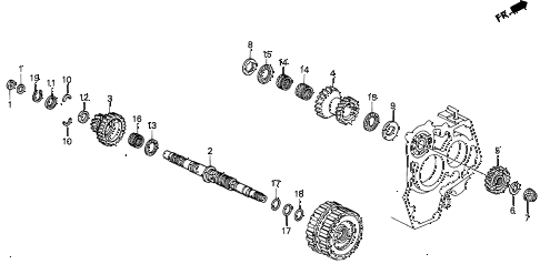 1997 CL PRE2.2 2 DOOR 4AT AT SECONDARY SHAFT (1) diagram 1997 CL PRE2.2 2 DOOR 4AT AT SECONDARY SHAFT (1) diagram