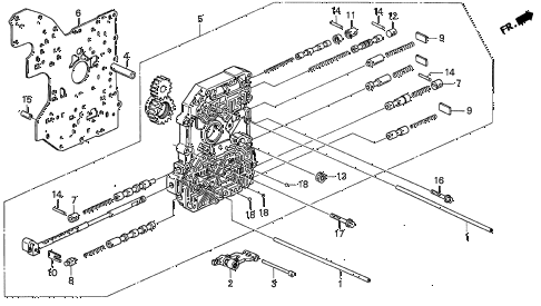 1997 CL PRE2.2 2 DOOR 4AT AT MAIN VALVE BODY (1) diagram 1997 CL PRE2.2 2 DOOR 4AT AT MAIN VALVE BODY (1) diagram