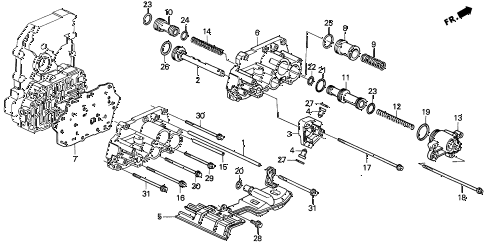 1997 CL PRE2.2 2 DOOR 4AT AT SERVO BODY (1) diagram 1997 CL PRE2.2 2 DOOR 4AT AT SERVO BODY (1) diagram