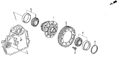 1997 CL PRE2.2 2 DOOR 4AT AT DIFFERENTIAL GEAR (1) diagram 1997 CL PRE2.2 2 DOOR 4AT AT DIFFERENTIAL GEAR (1) diagram