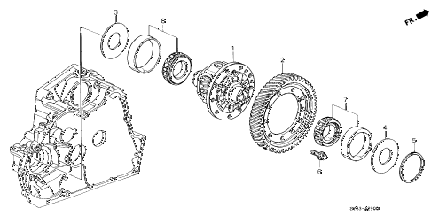 1998 CL BAS2.3 2 DOOR 4AT AT DIFFERENTIAL GEAR (3) diagram 1998 CL BAS2.3 2 DOOR 4AT AT DIFFERENTIAL GEAR (3) diagram