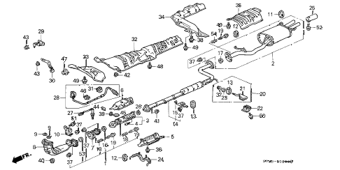 1997 CL BAS2.2 2 DOOR 5MT EXHAUST PIPE (1) diagram 1997 CL BAS2.2 2 DOOR 5MT EXHAUST PIPE (1) diagram