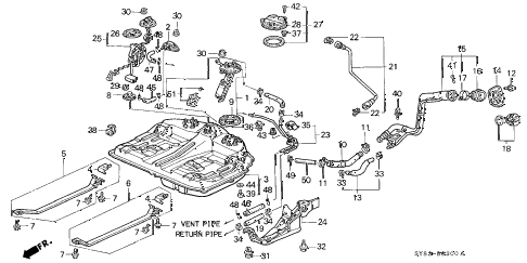 1997 CL PRE2.2 2 DOOR 4AT FUEL TANK (1) diagram 1997 CL PRE2.2 2 DOOR 4AT FUEL TANK (1) diagram