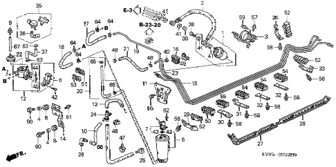 1998 CL PRE2.3 2 DOOR 4AT FUEL PIPE (3) diagram 1998 CL PRE2.3 2 DOOR 4AT FUEL PIPE (3) diagram