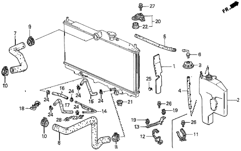 1999 CL PRE2.3 2 DOOR 5MT RADIATOR HOSE (1) diagram 1999 CL PRE2.3 2 DOOR 5MT RADIATOR HOSE (1) diagram