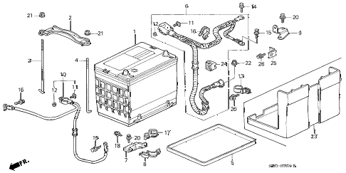 1998 CL PRE2.3 2 DOOR 5MT BATTERY (1) diagram 1998 CL PRE2.3 2 DOOR 5MT BATTERY (1) diagram