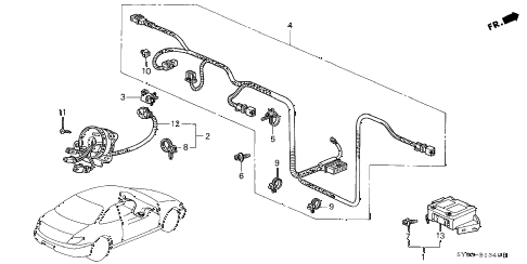 1998 CL BAS3.0 2 DOOR 4AT SRS UNIT diagram 1998 CL BAS3.0 2 DOOR 4AT SRS UNIT diagram