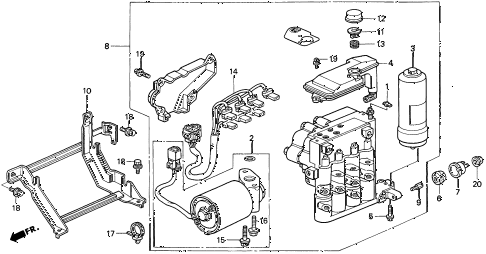 1997 CL PRE3.0 2 DOOR 4AT ABS MODULATOR (2) diagram 1997 CL PRE3.0 2 DOOR 4AT ABS MODULATOR (2) diagram