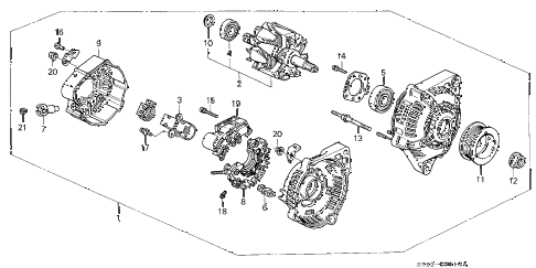 1999 CL PRE2.3 2 DOOR 5MT ALTERNATOR (DENSO) (1) diagram 1999 CL PRE2.3 2 DOOR 5MT ALTERNATOR (DENSO) (1) diagram