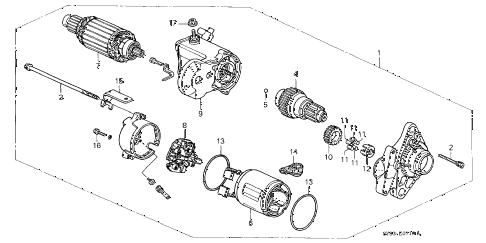 1997 CL BAS2.2 2 DOOR 5MT MT STARTER MOTOR (1) diagram 1997 CL BAS2.2 2 DOOR 5MT MT STARTER MOTOR (1) diagram
