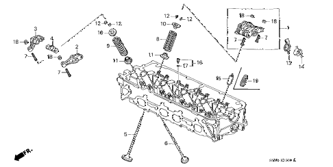 1997 CL BAS2.2 2 DOOR 5MT VALVE - ROCKER ARM diagram 1997 CL BAS2.2 2 DOOR 5MT VALVE - ROCKER ARM diagram