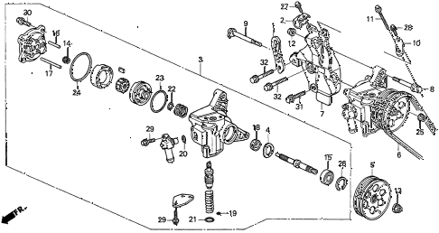 1999 CL PRE2.3 2 DOOR 5MT P.S. PUMP (1) diagram 1999 CL PRE2.3 2 DOOR 5MT P.S. PUMP (1) diagram