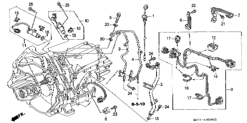 2004 RL 4 DOOR 4AT OIL LEVEL GAUGE - HARNESS diagram 2004 RL 4 DOOR 4AT OIL LEVEL GAUGE - HARNESS diagram