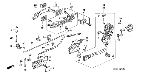 2004 RL 4 DOOR 4AT REAR DOOR LOCKS diagram 2004 RL 4 DOOR 4AT REAR DOOR LOCKS diagram