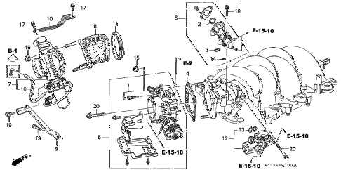 2004 RL 4 DOOR 4AT THROTTLE BODY diagram 2004 RL 4 DOOR 4AT THROTTLE BODY diagram