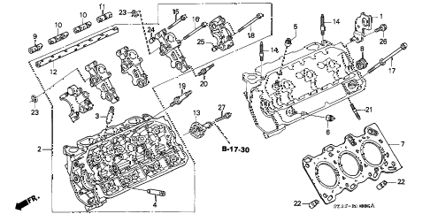 2004 RL 4 DOOR 4AT CYLINDER HEAD (L.) diagram 2004 RL 4 DOOR 4AT CYLINDER HEAD (L.) diagram
