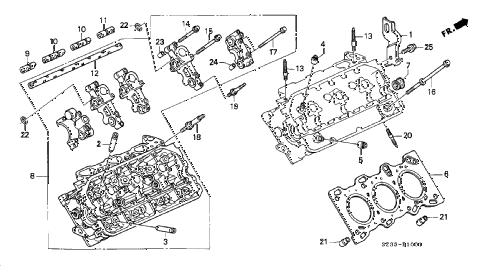 2004 RL 4 DOOR 4AT CYLINDER HEAD (R.) diagram 2004 RL 4 DOOR 4AT CYLINDER HEAD (R.) diagram