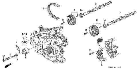 2004 RL 4 DOOR 4AT CAMSHAFT - TIMING BELT diagram 2004 RL 4 DOOR 4AT CAMSHAFT - TIMING BELT diagram