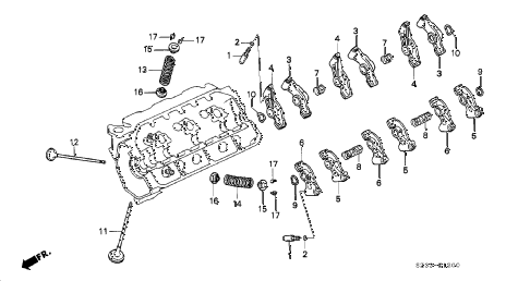 2004 RL 4 DOOR 4AT VALVE - ROCKER ARM (L.) diagram 2004 RL 4 DOOR 4AT VALVE - ROCKER ARM (L.) diagram