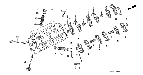 2004 RL 4 DOOR 4AT VALVE - ROCKER ARM (R.) diagram 2004 RL 4 DOOR 4AT VALVE - ROCKER ARM (R.) diagram