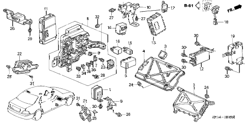 2004 RL 4 DOOR 4AT CONTROL UNIT (CABIN) diagram 2004 RL 4 DOOR 4AT CONTROL UNIT (CABIN) diagram