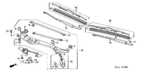 2004 RL 4 DOOR 4AT FRONT WINDSHIELD WIPER diagram 2004 RL 4 DOOR 4AT FRONT WINDSHIELD WIPER diagram