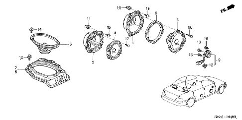 2004 RL 4 DOOR 4AT SPEAKER diagram 2004 RL 4 DOOR 4AT SPEAKER diagram