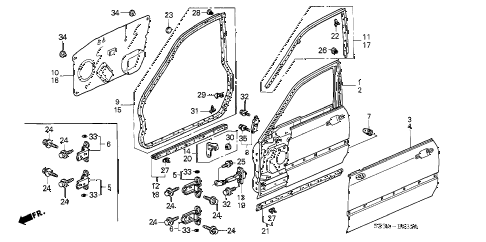 2004 RL 4 DOOR 4AT FRONT DOOR PANELS diagram 2004 RL 4 DOOR 4AT FRONT DOOR PANELS diagram