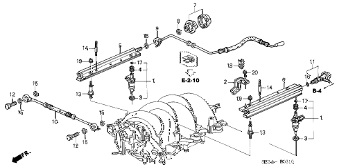 2004 RL 4 DOOR 4AT FUEL INJECTOR diagram 2004 RL 4 DOOR 4AT FUEL INJECTOR diagram
