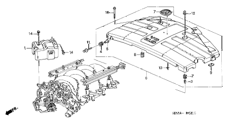 2004 RL 4 DOOR 4AT ENGINE HARNESS COVER diagram 2004 RL 4 DOOR 4AT ENGINE HARNESS COVER diagram
