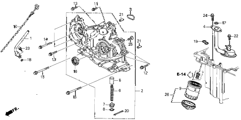 2004 RL 4 DOOR 4AT OIL PUMP - OIL STRAINER diagram 2004 RL 4 DOOR 4AT OIL PUMP - OIL STRAINER diagram