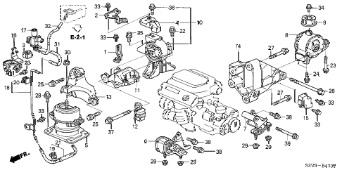 Motor mounts honda electronic parts