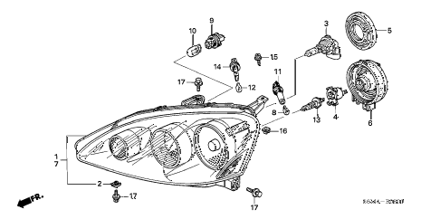 2005 RSX BASE 3 DOOR 5AT HEADLIGHT (2) diagram 2005 RSX BASE 3 DOOR 5AT HEADLIGHT (2) diagram