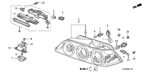 2005 RSX TYPE-S 3 DOOR 6MT TAILLIGHT - LICENSE LIGHT (2) diagram 2005 RSX TYPE-S 3 DOOR 6MT TAILLIGHT - LICENSE LIGHT (2) diagram