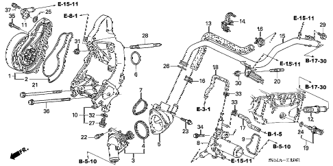 2006 RSX TYPE-S 3 DOOR 6MT WATER PUMP (TYPE-S) diagram 2006 RSX TYPE-S 3 DOOR 6MT WATER PUMP (TYPE-S) diagram
